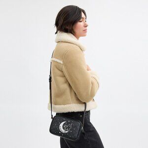 Mini Jamie Camera Bag In Signature Canvas With Halloween Graphic